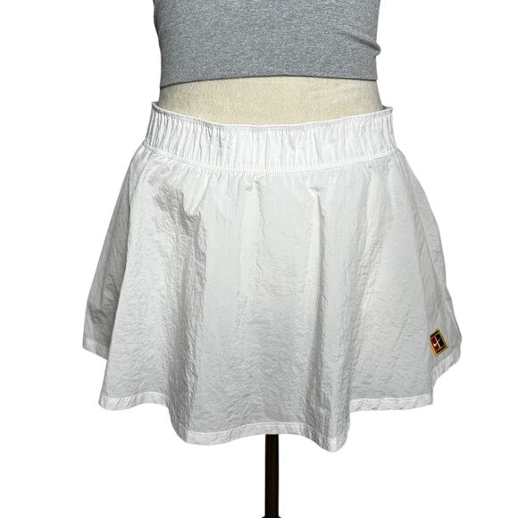 Nike Dri-FIT Tennis Skirt White Built In Shorts M | Preppy Retro Court Skort - Picture 4 of 10